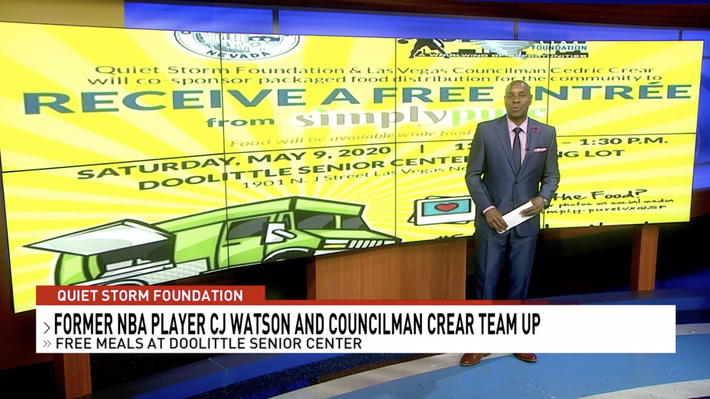 Former NBA player CJ Watson and Councilman Cedric Crear team up to give